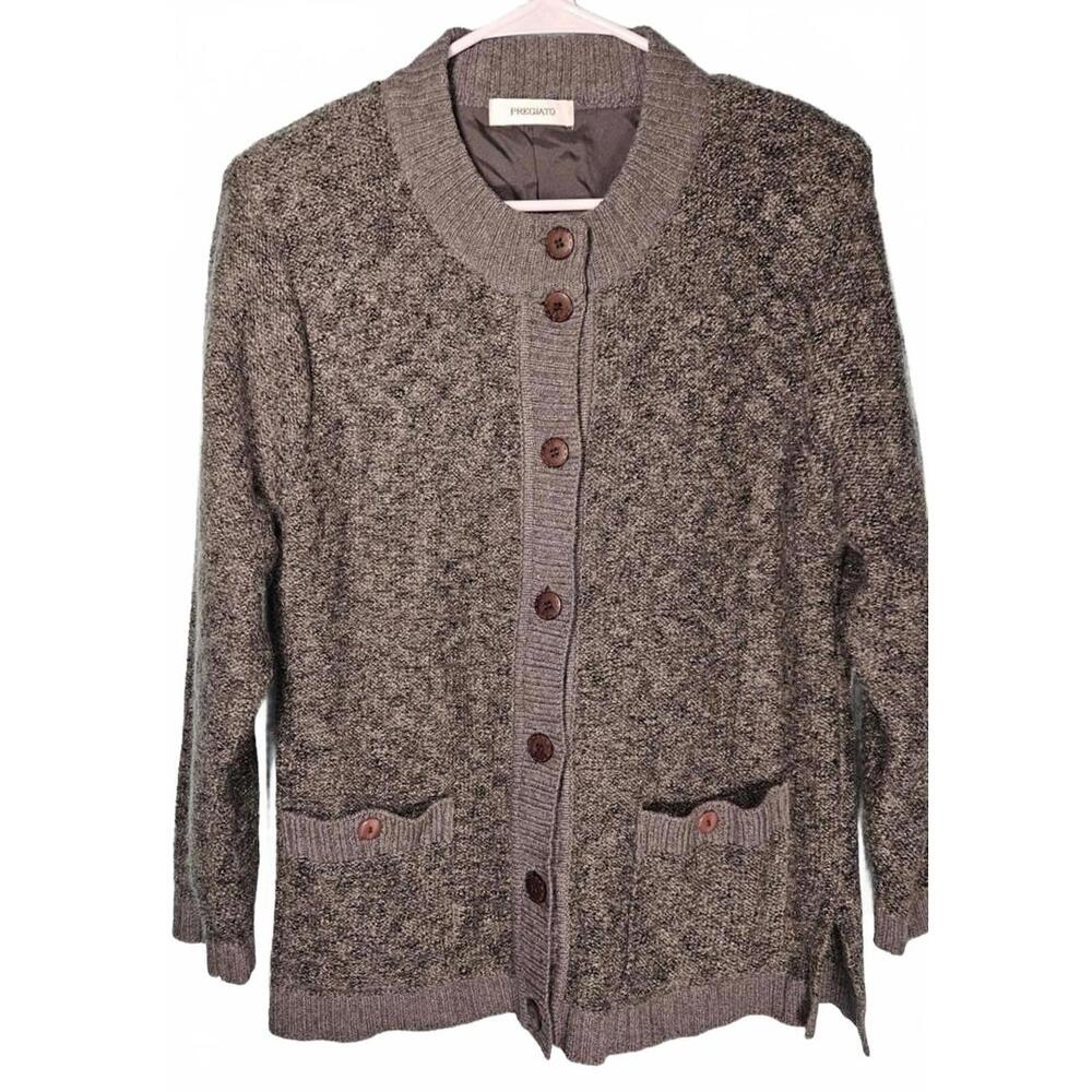 Pregiato Women's Wool Blend Classic Chic Cozy Core Old Money Cardian‎ Sweater